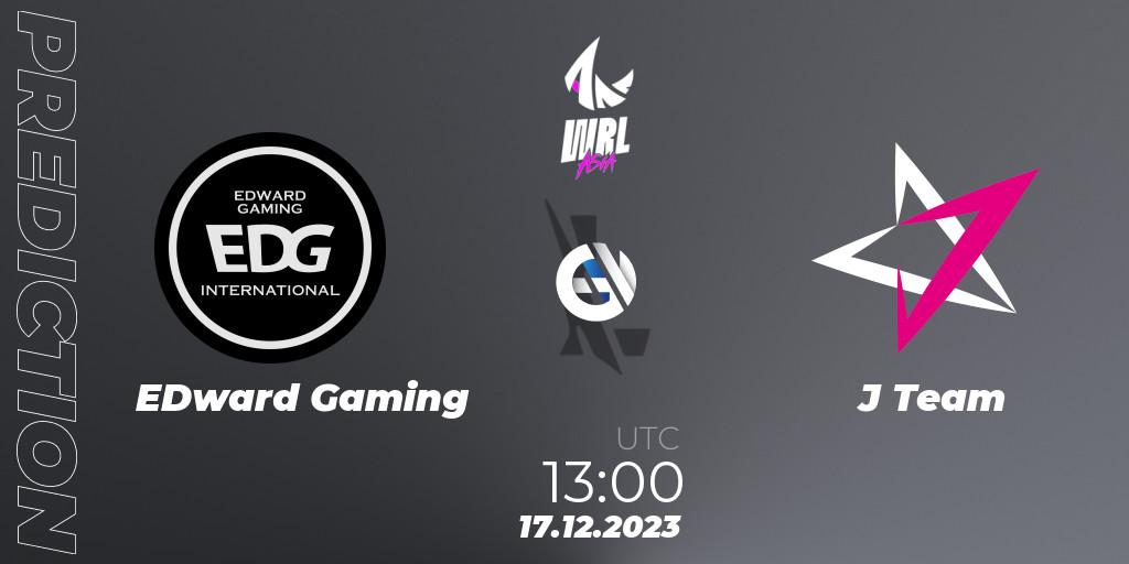 Prognose für das Spiel EDward Gaming VS J Team. 17.12.2023 at 13:00. Wild Rift - WRL Asia 2023 - Season 2 - Regular Season
