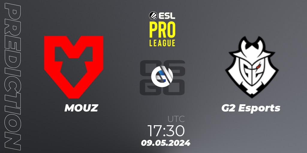 Prognose für das Spiel MOUZ VS G2 Esports. 09.05.2024 at 17:30. Counter-Strike (CS2) - ESL Pro League Season 19