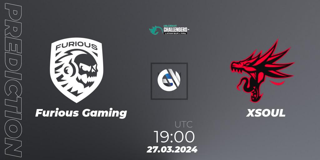 Prognose für das Spiel Furious Gaming VS XSOUL. 27.03.2024 at 19:00. VALORANT - VALORANT Challengers 2024: LAS Split 1