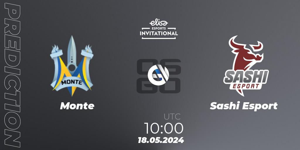 Prognose für das Spiel Monte VS Sashi Esport. 18.05.2024 at 13:00. Counter-Strike (CS2) - Elisa Invitational Spring 2024