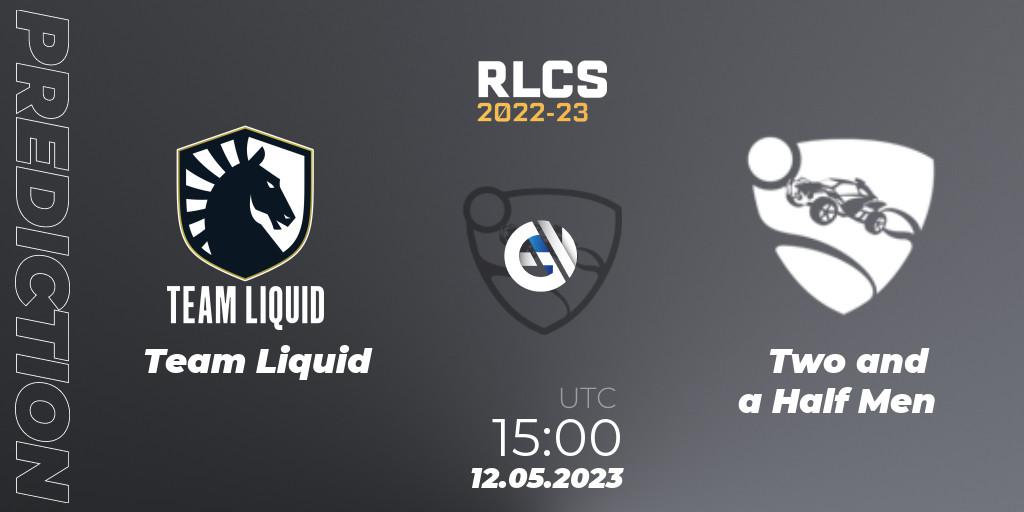 Prognose für das Spiel Team Liquid VS Two and a Half Men. 12.05.2023 at 15:00. Rocket League - RLCS 2022-23 - Spring: Europe Regional 1 - Spring Open