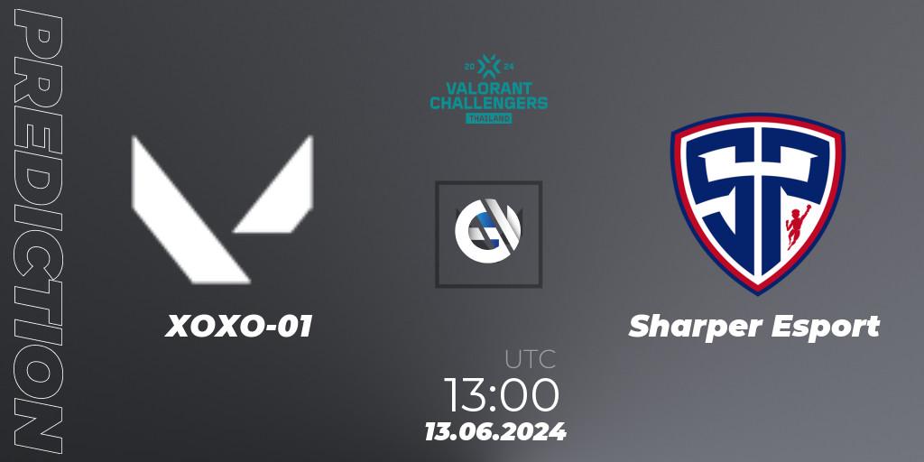 Prognose für das Spiel XOXO-01 VS Sharper Esport. 13.06.2024 at 13:00. VALORANT - VALORANT Challengers 2024: Thailand Split 2