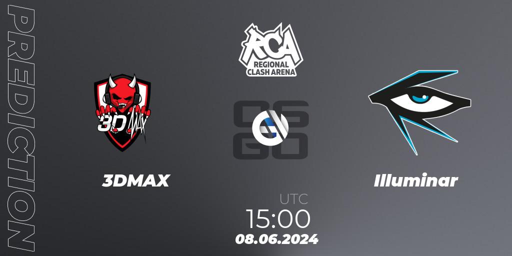 Prognose für das Spiel 3DMAX VS Illuminar. 08.06.2024 at 15:00. Counter-Strike (CS2) - Regional Clash Arena Europe