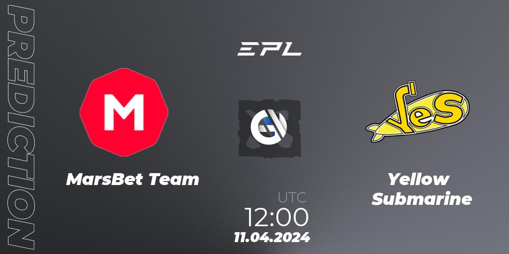 Prognose für das Spiel MarsBet Team VS Yellow Submarine. 11.04.24. Dota 2 - European Pro League Season 17