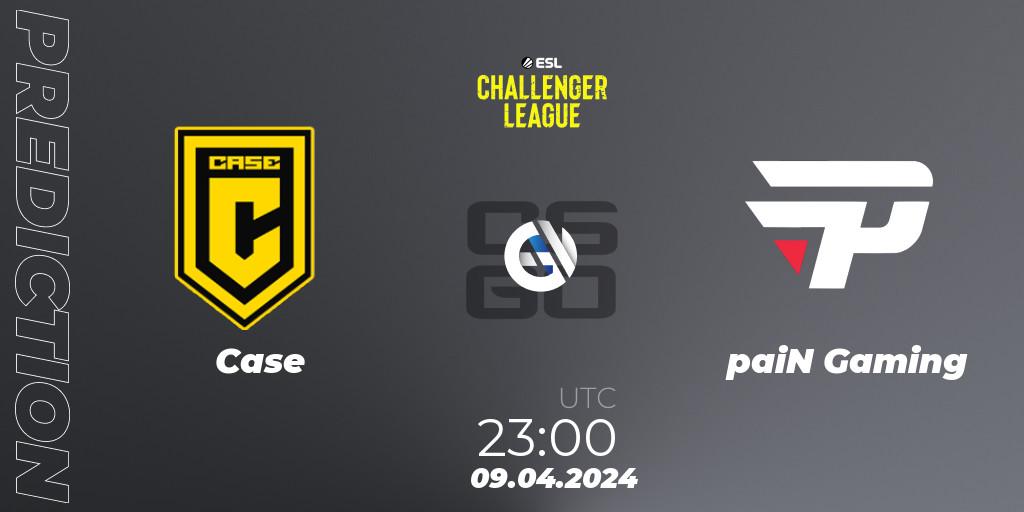 Prognose für das Spiel Case VS paiN Gaming. 09.04.24. CS2 (CS:GO) - ESL Challenger League Season 47: South America