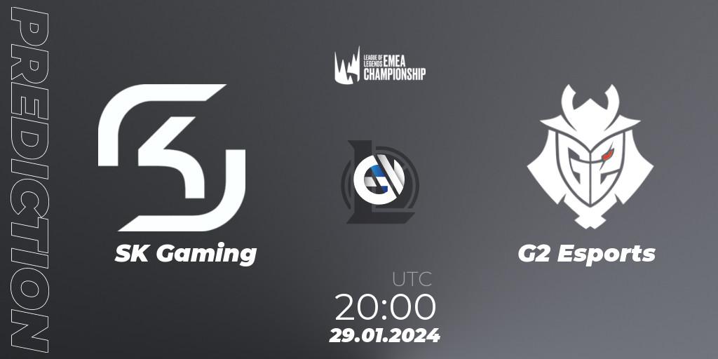 Prognose für das Spiel SK Gaming VS G2 Esports. 29.01.24. LoL - LEC Winter 2024 - Regular Season