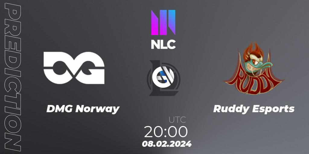 Prognose für das Spiel DMG Norway VS Ruddy Esports. 08.02.2024 at 20:00. LoL - NLC 1st Division Spring 2024