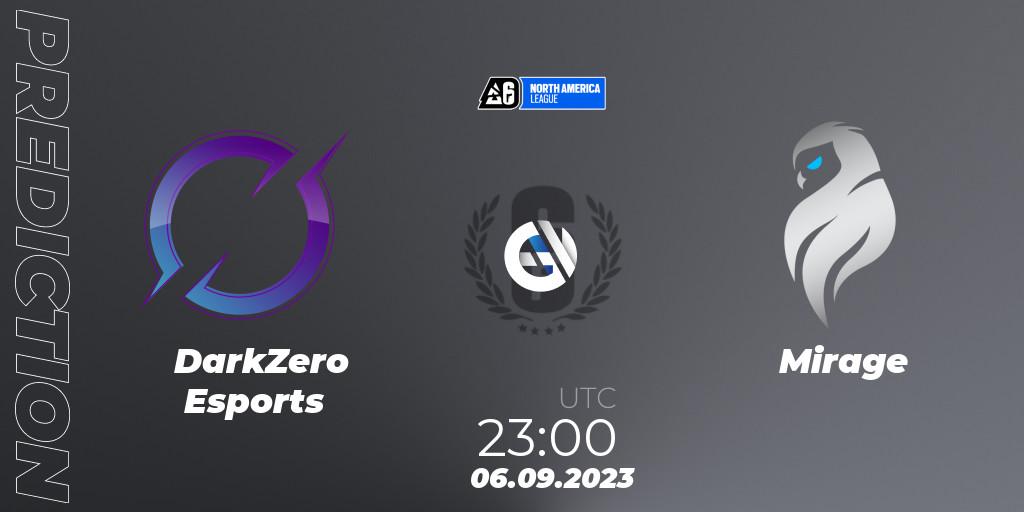 Prognose für das Spiel DarkZero Esports VS Mirage. 06.09.2023 at 23:45. Rainbow Six - North America League 2023 - Stage 2