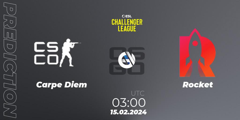 Prognose für das Spiel Carpe Diem VS Rocket. 15.02.24. CS2 (CS:GO) - ESL Challenger League Season 47: North America