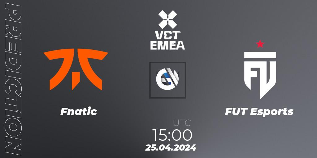 Prognose für das Spiel Fnatic VS FUT Esports. 25.04.24. VALORANT - VALORANT Champions Tour 2024: EMEA League - Stage 1 - Group Stage