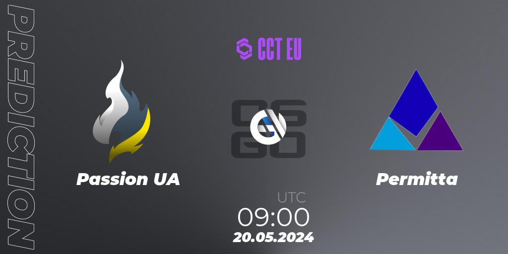 Prognose für das Spiel Passion UA VS Permitta. 20.05.2024 at 09:00. Counter-Strike (CS2) - CCT Season 2 Europe Series 4