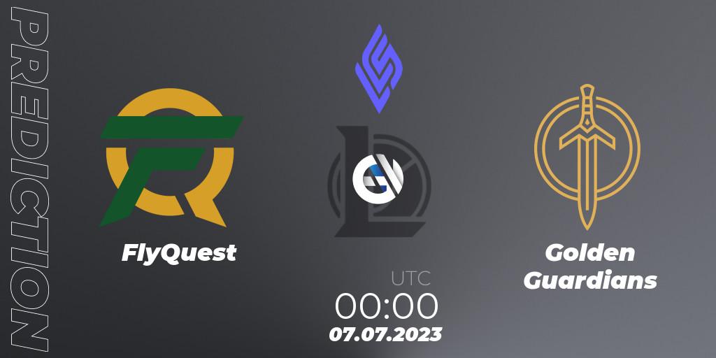 Prognose für das Spiel FlyQuest VS Golden Guardians. 07.07.23. LoL - LCS Summer 2023 - Group Stage