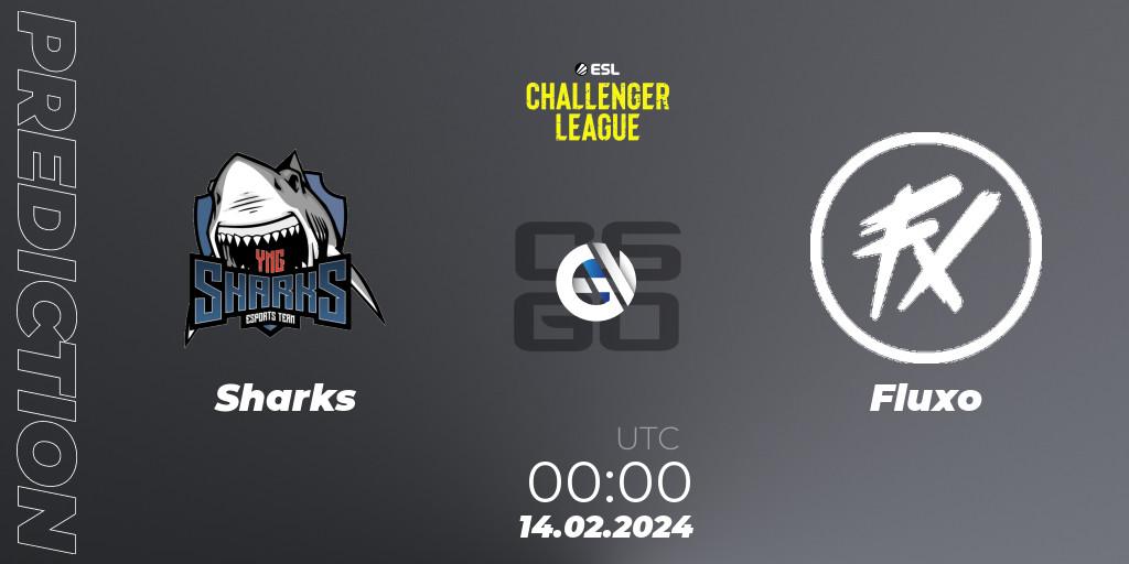 Prognose für das Spiel Sharks VS Fluxo. 15.02.24. CS2 (CS:GO) - ESL Challenger League Season 47: South America