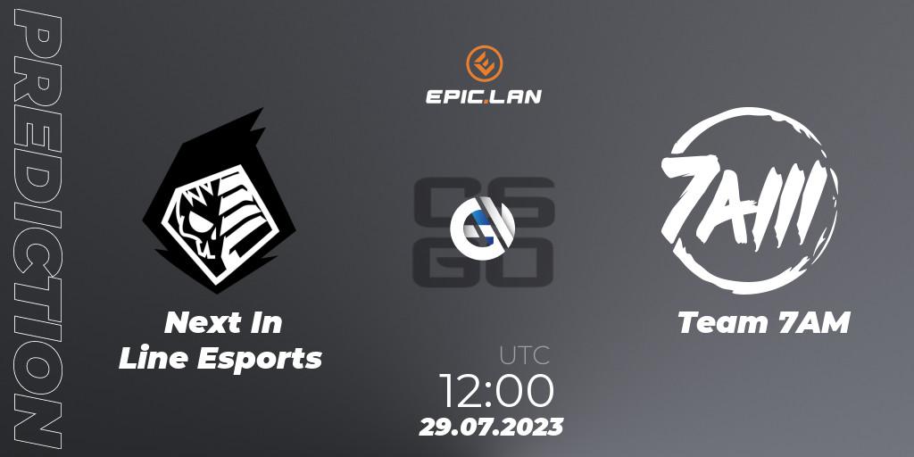 Prognose für das Spiel Next In Line Esports VS Team 7AM. 29.07.23. CS2 (CS:GO) - EPIC.LAN 39