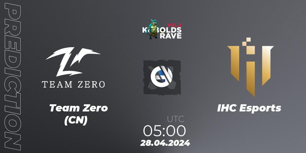 Prognose für das Spiel Team Zero (CN) VS IHC Esports. 28.04.24. Dota 2 - Cringe Station Kobolds Rave 2
