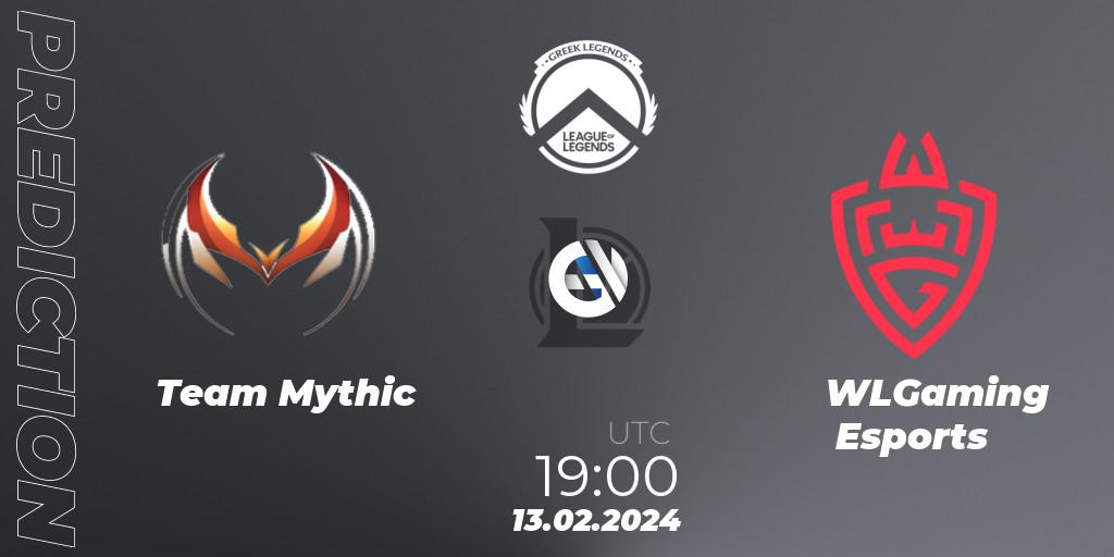 Prognose für das Spiel Team Mythic VS WLGaming Esports. 13.02.2024 at 19:00. LoL - GLL Spring 2024