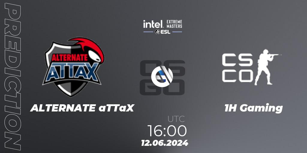 Prognose für das Spiel ALTERNATE aTTaX VS 1H Gaming. 12.06.2024 at 16:00. Counter-Strike (CS2) - Intel Extreme Masters Cologne 2024: German Open Qualifier