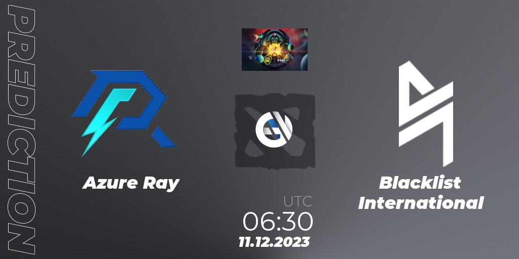 Prognose für das Spiel Azure Ray VS Blacklist International. 11.12.2023 at 07:00. Dota 2 - ESL One - Kuala Lumpur 2023