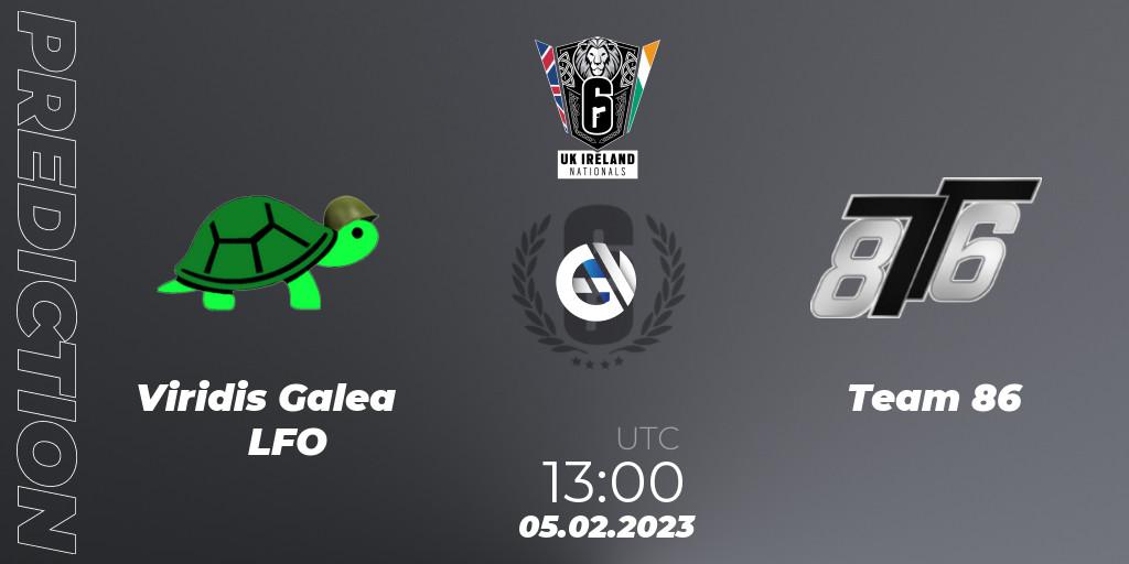 Prognose für das Spiel Viridis Galea LFO VS Team 86. 05.02.2023 at 13:00. Rainbow Six - UK & Ireland Nationals - 2023