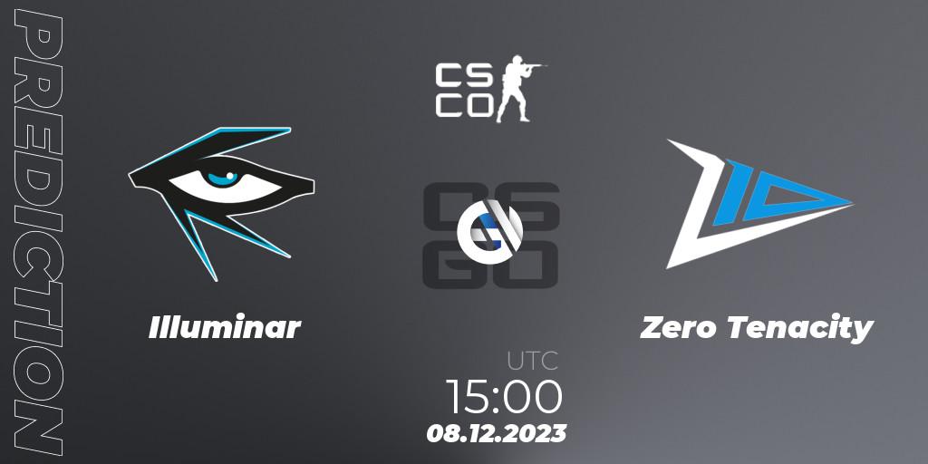 Prognose für das Spiel Illuminar VS Zero Tenacity. 08.12.2023 at 15:00. Counter-Strike (CS2) - European Pro League Season 13: Division 2