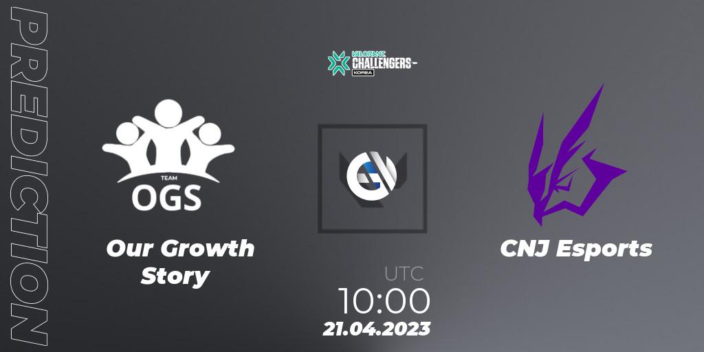 Prognose für das Spiel Our Growth Story VS CNJ Esports. 21.04.23. VALORANT - VALORANT Challengers 2023: Korea Split 2 - Regular League