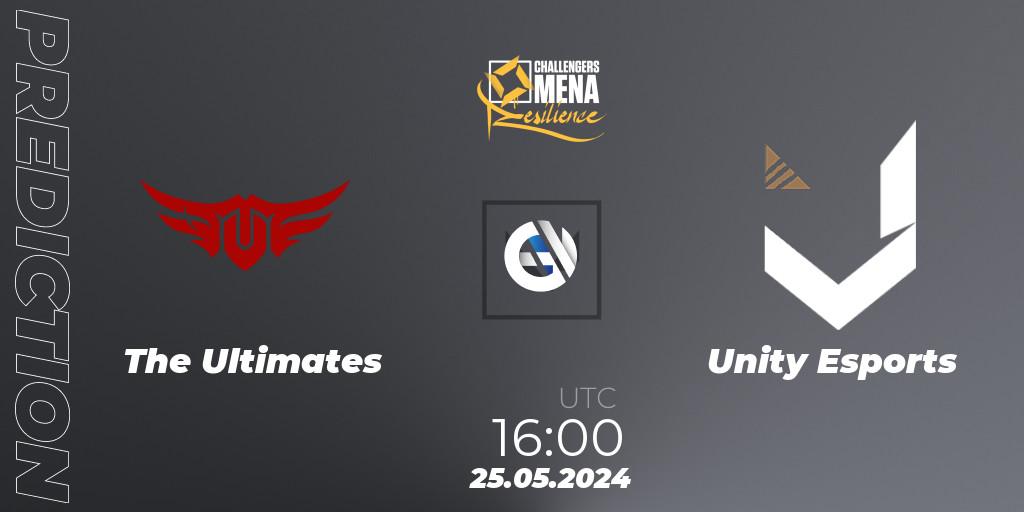 Prognose für das Spiel The Ultimates VS Unity Esports. 25.05.2024 at 16:00. VALORANT - VALORANT Challengers 2024 MENA: Resilience Split 2 - GCC and Iraq