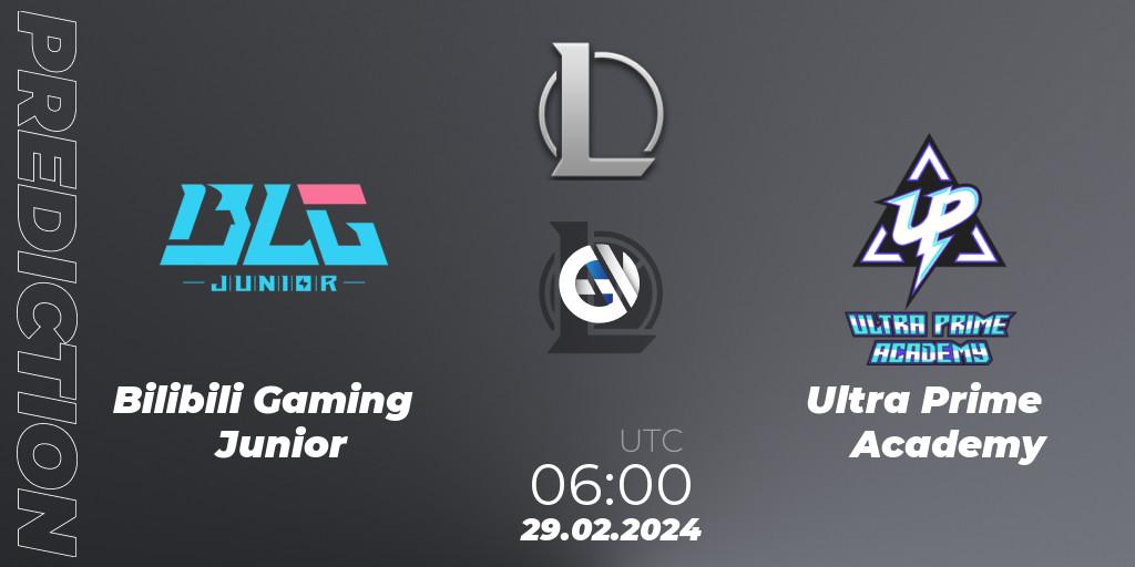 Prognose für das Spiel Bilibili Gaming Junior VS Ultra Prime Academy. 29.02.24. LoL - LDL 2024 - Stage 1