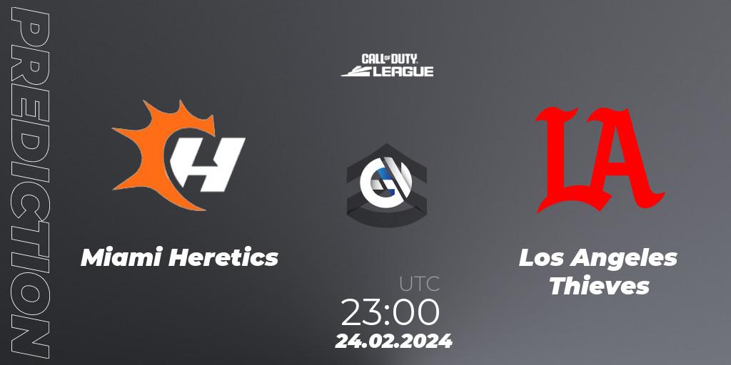 Prognose für das Spiel Miami Heretics VS Los Angeles Thieves. 24.02.2024 at 23:00. Call of Duty - Call of Duty League 2024: Stage 2 Major Qualifiers