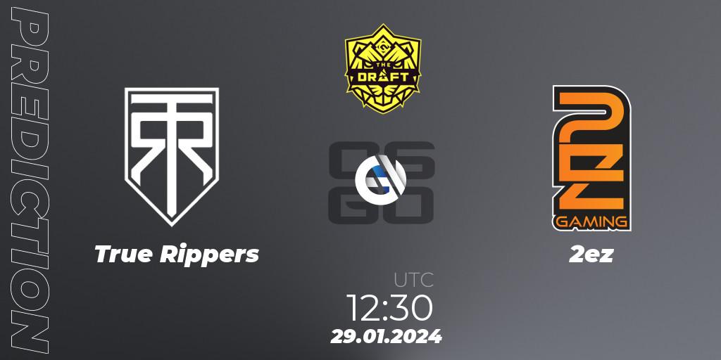 Prognose für das Spiel True Rippers VS 2ez. 29.01.24. CS2 (CS:GO) - BLAST The Draft Season 1 - India Division