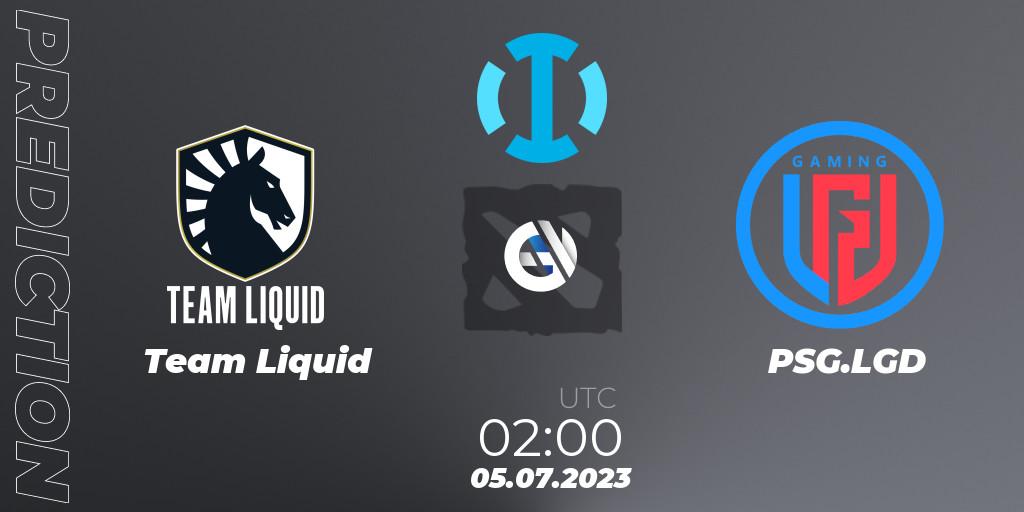 Prognose für das Spiel Team Liquid VS PSG.LGD. 05.07.23. Dota 2 - The Bali Major 2023