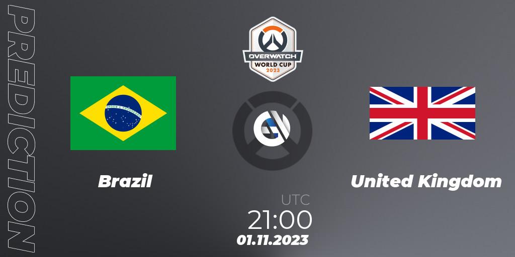 Prognose für das Spiel Brazil VS United Kingdom. 01.11.23. Overwatch - Overwatch World Cup 2023