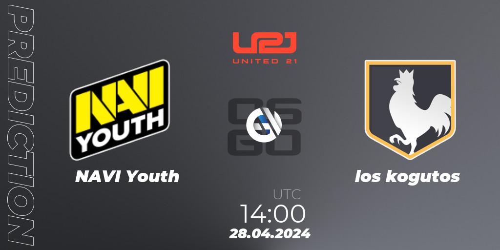 Prognose für das Spiel NAVI Youth VS los kogutos. 28.04.24. CS2 (CS:GO) - United21 Season 13: Division 2