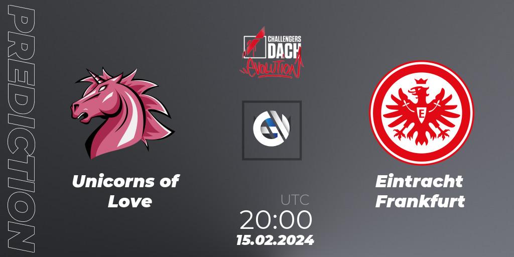 Prognose für das Spiel Unicorns of Love VS Eintracht Frankfurt. 15.02.24. VALORANT - VALORANT Challengers 2024 DACH: Evolution Split 1