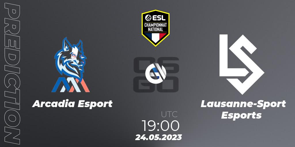 Prognose für das Spiel Arcadia Esport VS Lausanne-Sport Esports. 24.05.23. CS2 (CS:GO) - ESL Championnat National Spring 2023