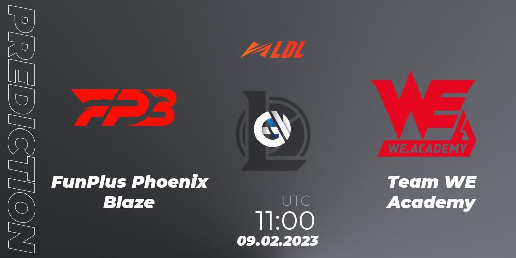 Prognose für das Spiel FunPlus Phoenix Blaze VS Team WE Academy. 09.02.23. LoL - LDL 2023 - Swiss Stage