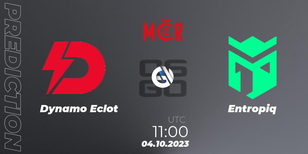 Prognose für das Spiel Dynamo Eclot VS Entropiq. 04.10.2023 at 11:00. Counter-Strike (CS2) - Tipsport Cup Prague Fall 2023: Online Stage