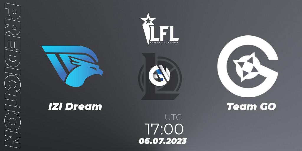 Prognose für das Spiel IZI Dream VS Team GO. 06.07.2023 at 17:00. LoL - LFL Summer 2023 - Group Stage