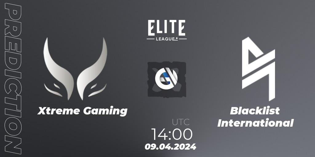 Prognose für das Spiel Xtreme Gaming VS Blacklist International. 09.04.24. Dota 2 - Elite League: Round-Robin Stage