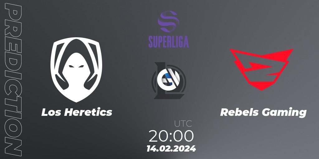 Prognose für das Spiel Los Heretics VS Rebels Gaming. 14.02.24. LoL - Superliga Spring 2024 - Group Stage