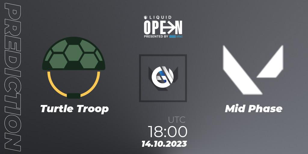 Prognose für das Spiel Turtle Troop VS Mid Phase. 14.10.23. VALORANT - Liquid Open 2023 - North America