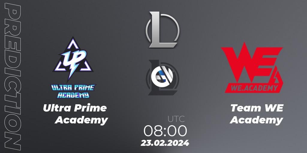 Prognose für das Spiel Ultra Prime Academy VS Team WE Academy. 23.02.24. LoL - LDL 2024 - Stage 1