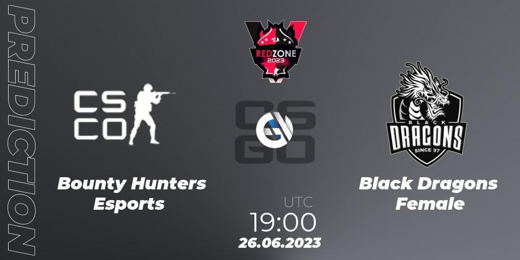 Prognose für das Spiel Bounty Hunters Esports VS Black Dragons Female. 26.06.23. CS2 (CS:GO) - RedZone PRO League 2023 Season 4