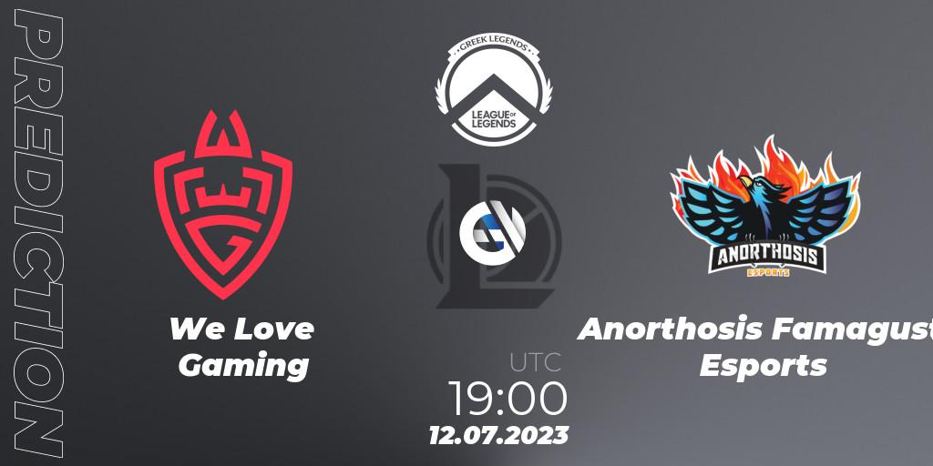 Prognose für das Spiel We Love Gaming VS Anorthosis Famagusta Esports. 12.07.23. LoL - Greek Legends League Summer 2023