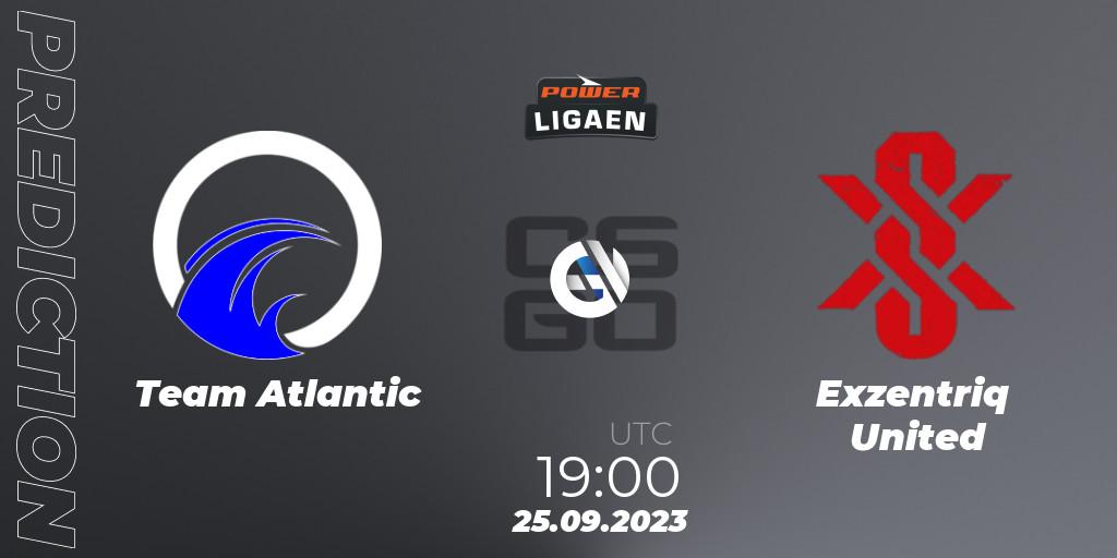 Prognose für das Spiel Team Atlantic VS Exzentriq United. 25.09.2023 at 19:00. Counter-Strike (CS2) - POWER Ligaen Season 24 Finals