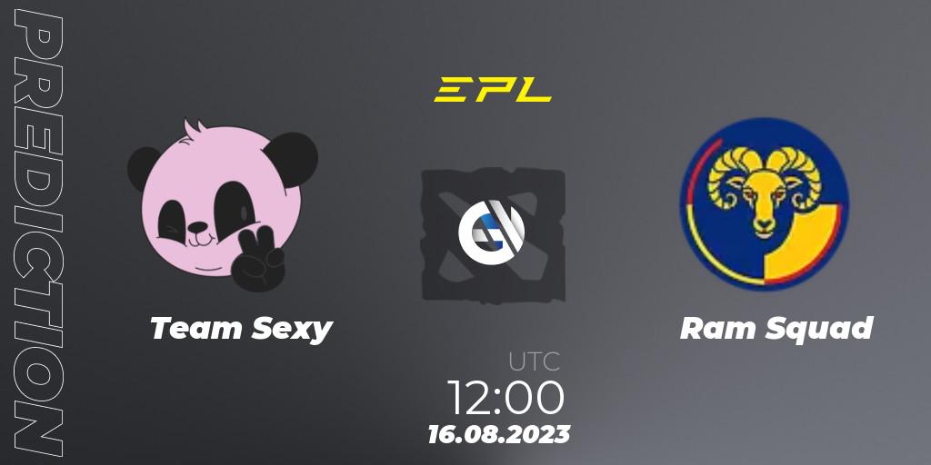 Prognose für das Spiel Team Sexy VS Ram Squad. 16.08.23. Dota 2 - European Pro League Season 11