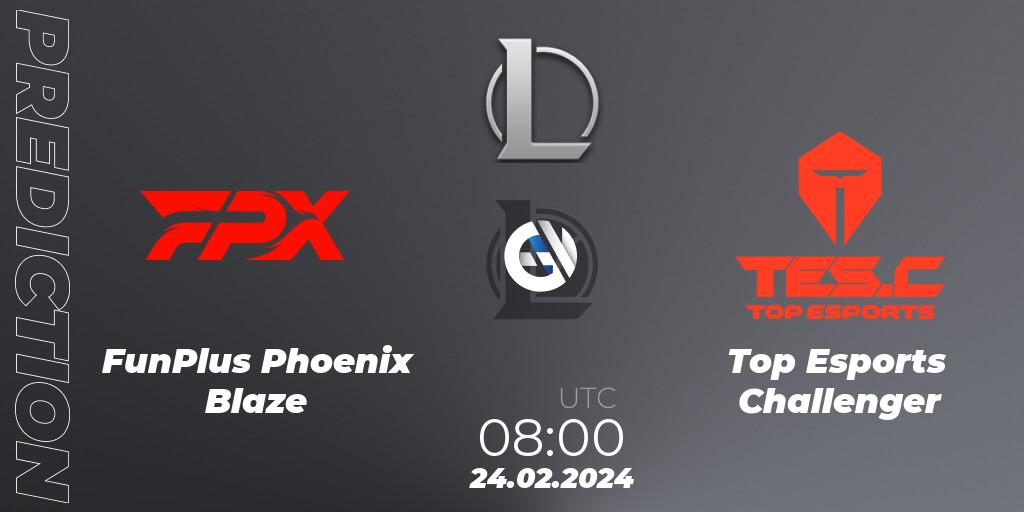 Prognose für das Spiel FunPlus Phoenix Blaze VS Top Esports Challenger. 24.02.24. LoL - LDL 2024 - Stage 1