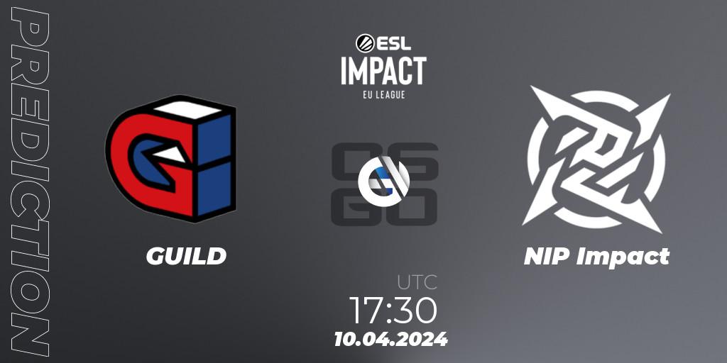 Prognose für das Spiel GUILD VS NIP Impact. 10.04.24. CS2 (CS:GO) - ESL Impact League Season 5: Europe
