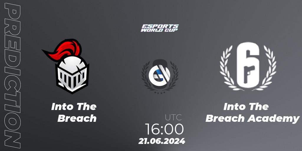 Prognose für das Spiel Into The Breach VS Into The Breach Academy. 21.06.2024 at 16:00. Rainbow Six - Esports World Cup 2024: Europe OQ