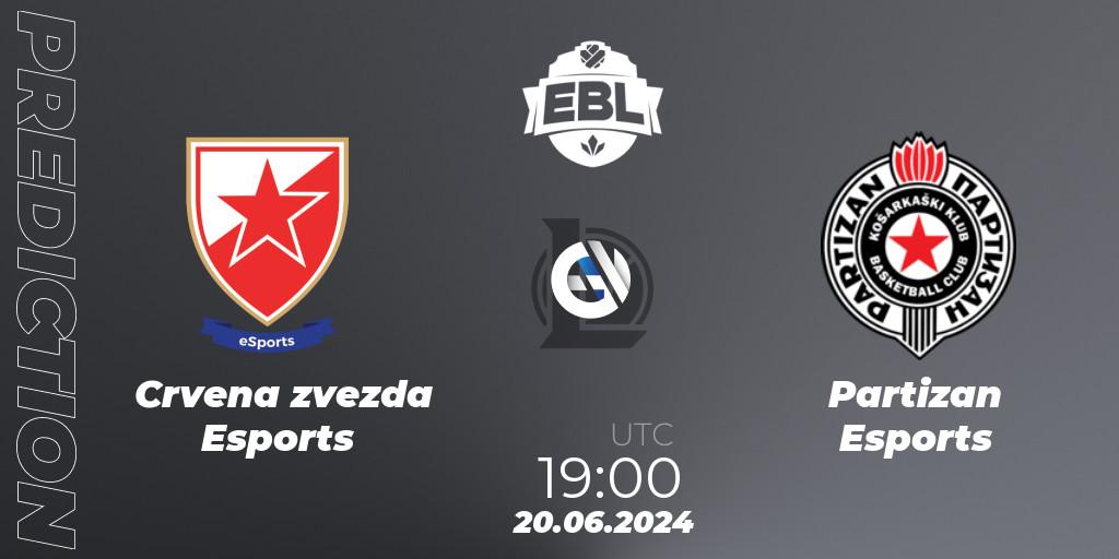 Prognose für das Spiel Crvena zvezda Esports VS Partizan Esports. 20.06.2024 at 19:00. LoL - Esports Balkan League Season 15