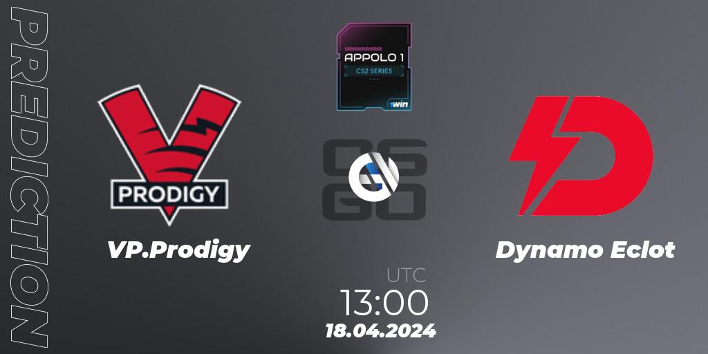 Prognose für das Spiel VP.Prodigy VS Dynamo Eclot. 18.04.24. CS2 (CS:GO) - Appolo1 Series: Phase 1